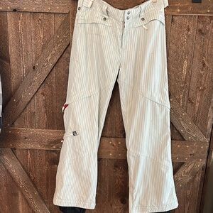 Chic Striped aaSki/board Pants in Mint